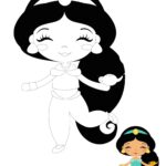 Baby Disney Princess Jasmine Coloring Page Printable