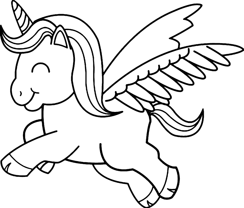 Baby Unicorn With A Heart Coloring Page Coloring rocks 