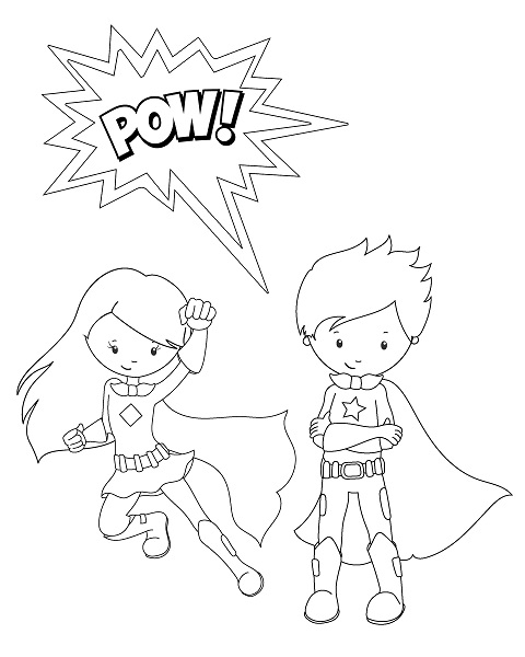 Super Hero Coloring Pages