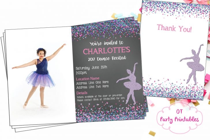 Ballet Recital Invitation Photo Invitation Ballerina Dance Etsy 