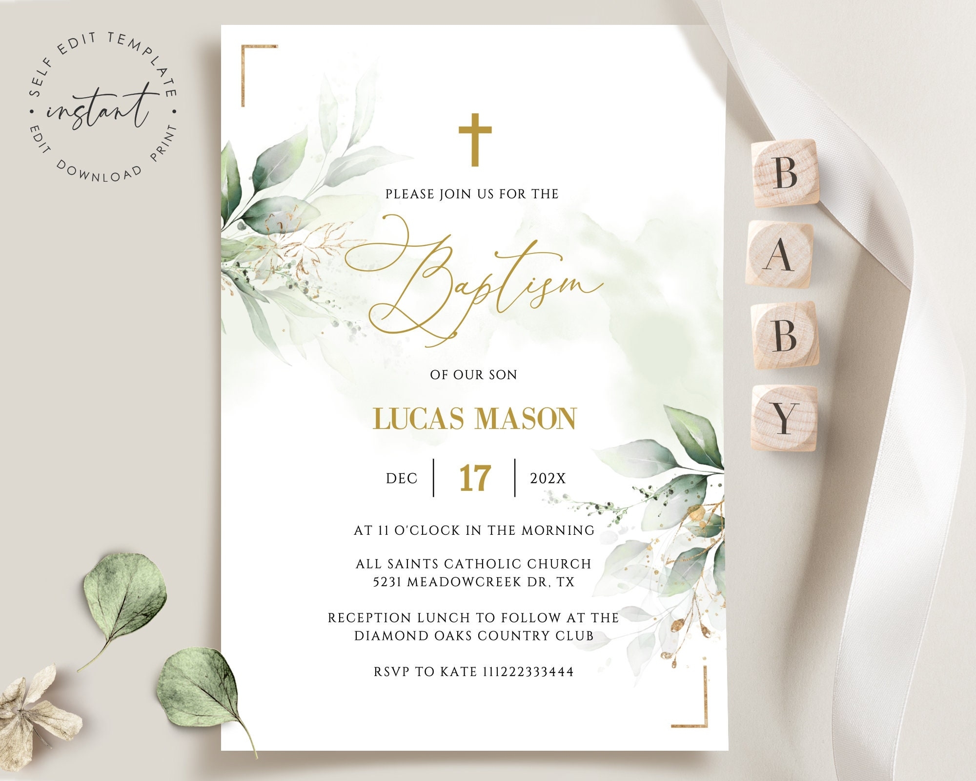 invitation template baptism