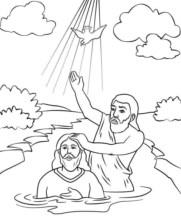 Baptism Of Jesus Coloring Page Free Printable Coloring Pages For Kids