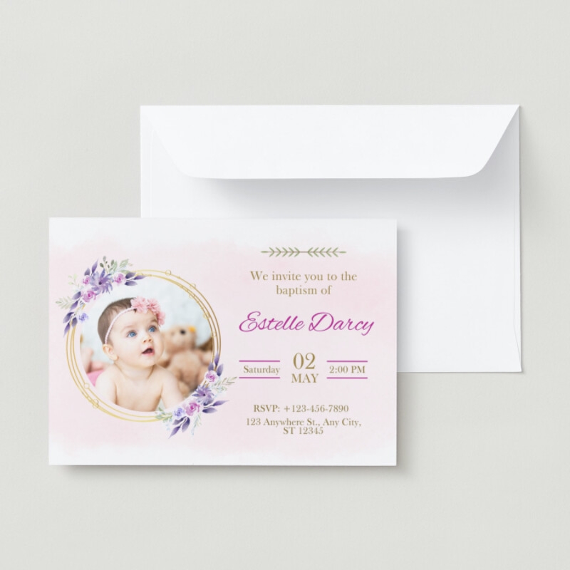 free printable baptism invitation cards
