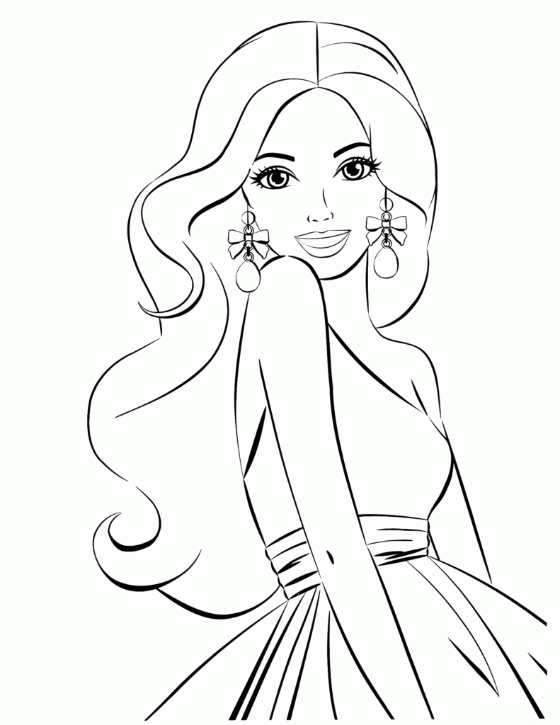 Barbie Coloring Pages Fashion Coloring Home
