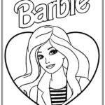 Barbie Coloring Sheet With Heart Barbie Coloring Pages Barbie