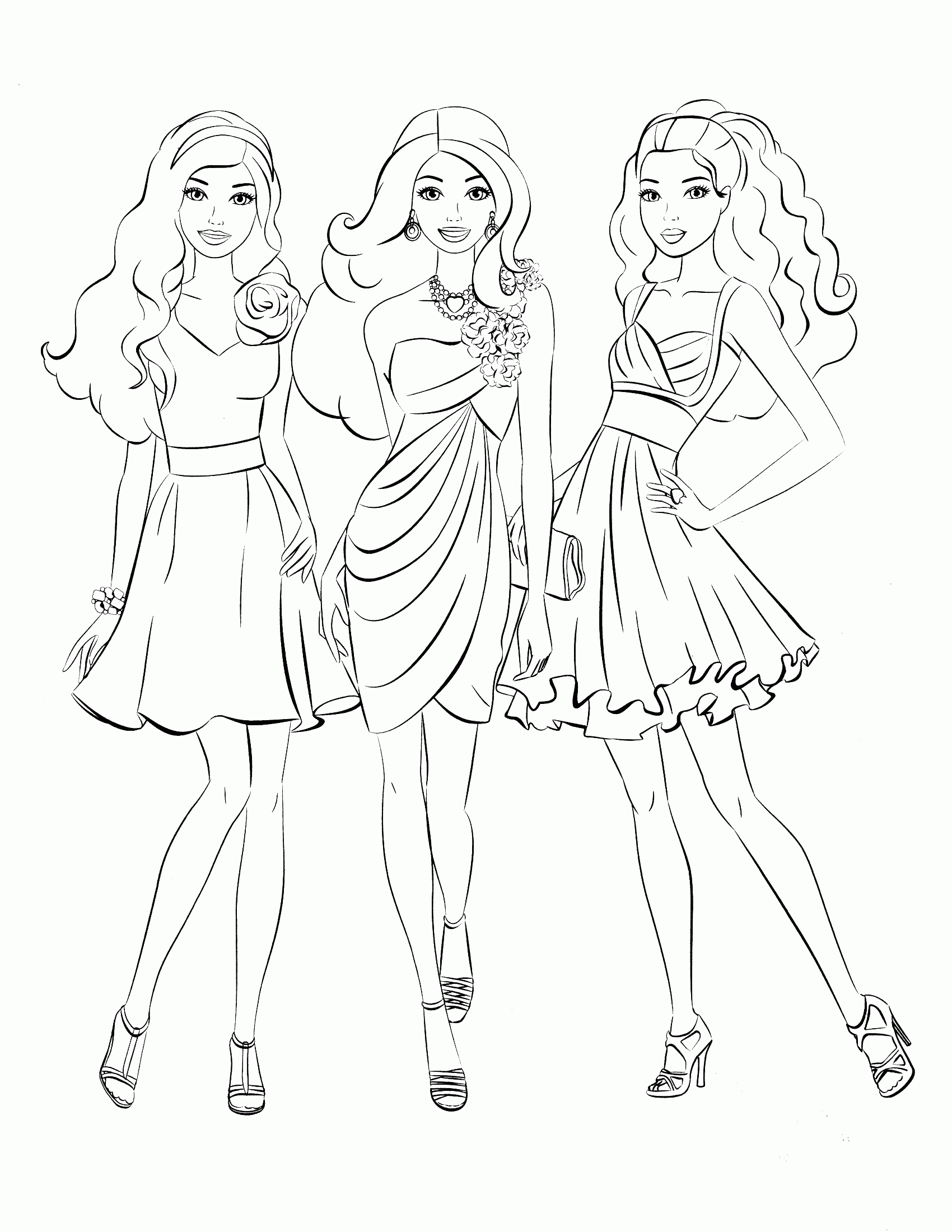 Barbie Fashion Coloring Pages 44 Free Coloring Pages Vrogue co