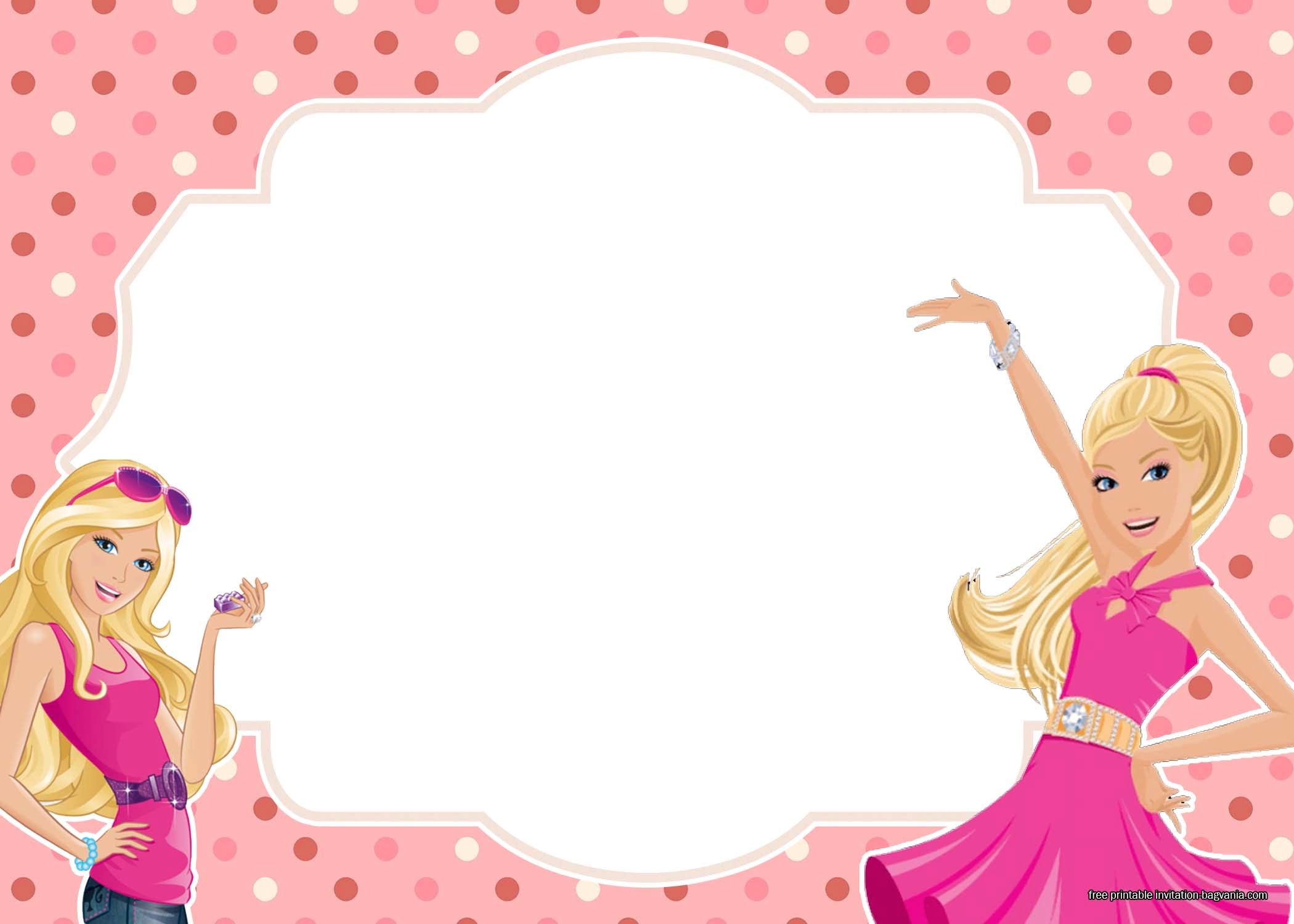 invitation template barbie