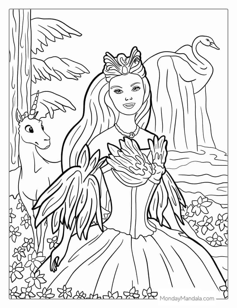 Barbie Outline To Color