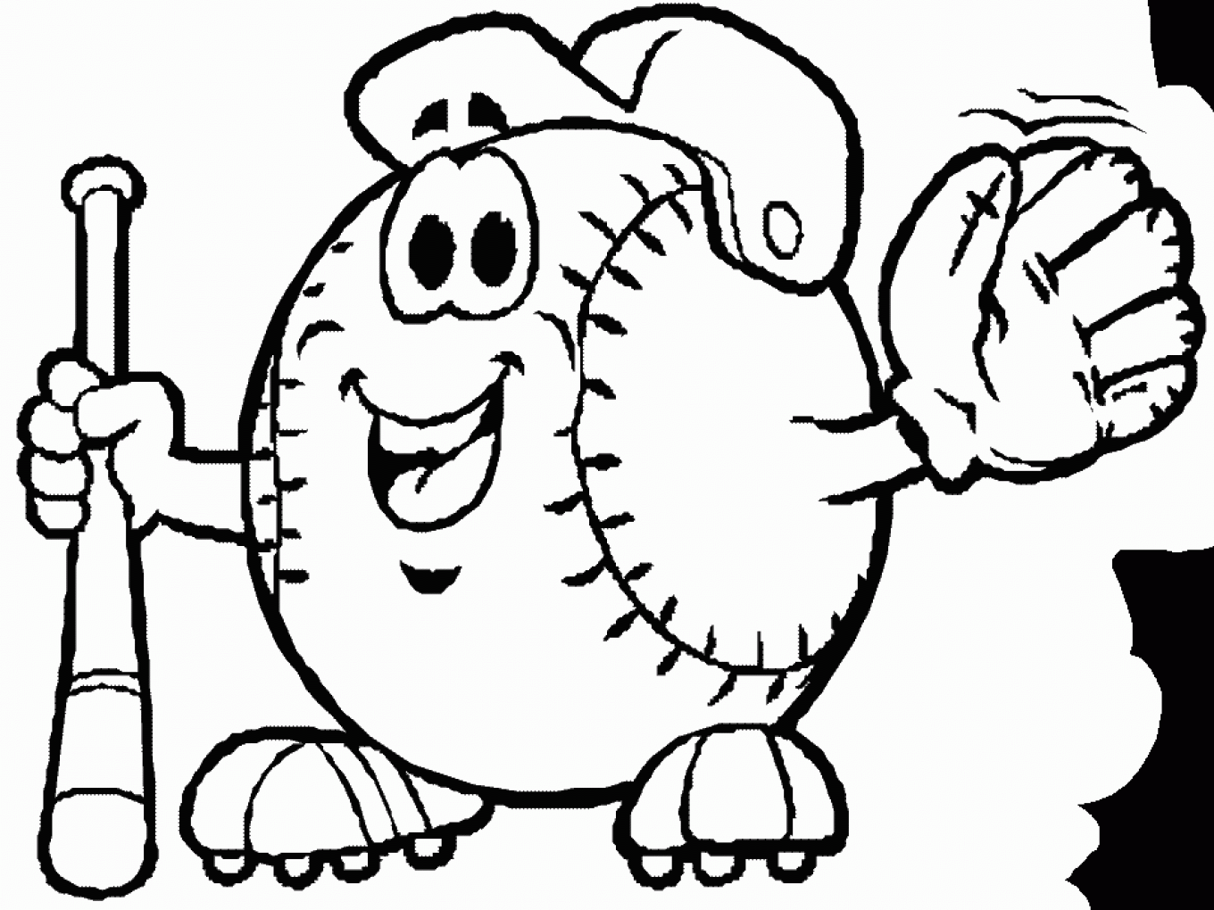 Baseball Stadium Coloring Pages Coloring Home