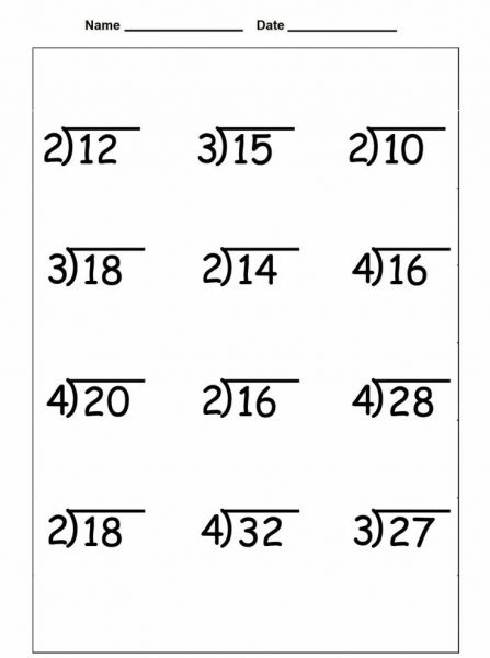 Basic Division Worksheets Long Division Worksheets