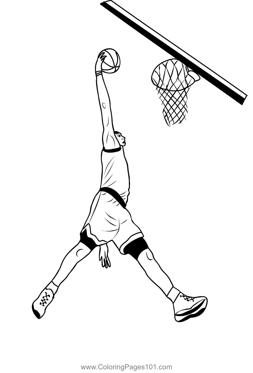 printable coloring pages basketball