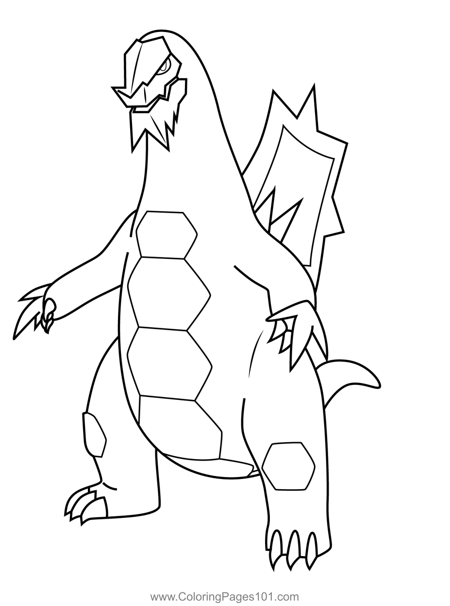 Baxcalibur Pokemon Coloring Page For Kids Free Pokemon Printable 