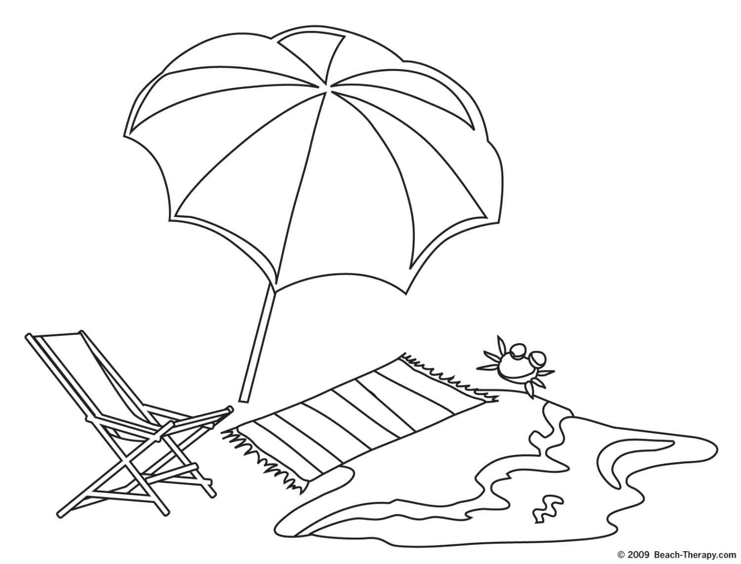 Beach Coloring Page