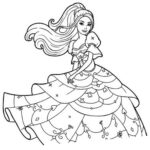 Beautiful Barbie Princess Coloring Page Free Printable Coloring Pages