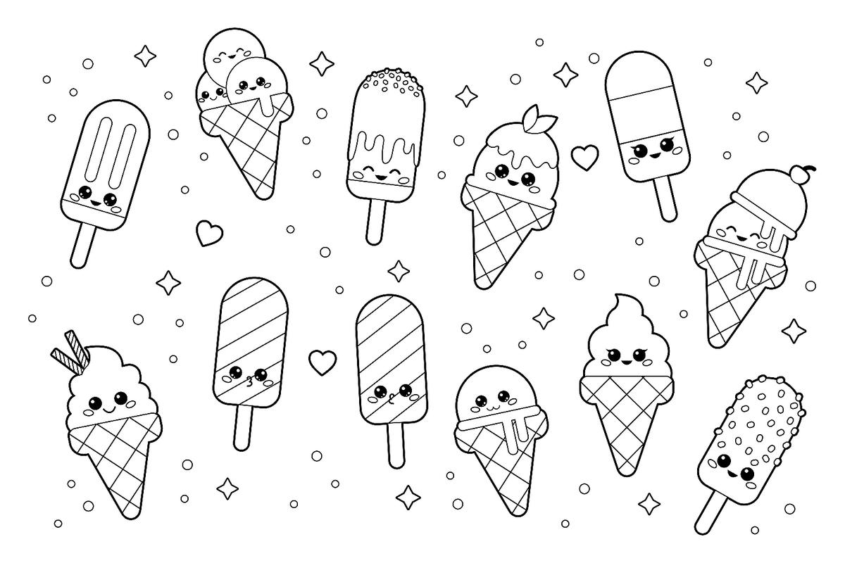Beautiful Ice Cream Coloring Page Free Printable Coloring Pages For Kids