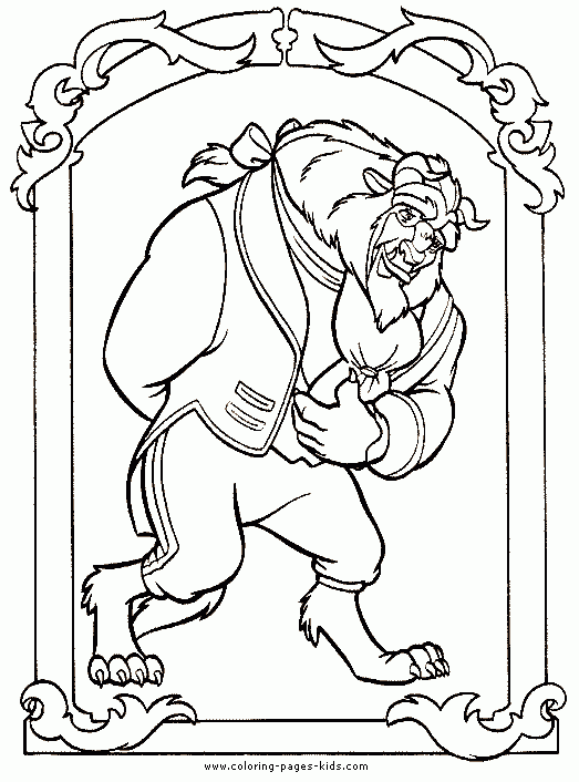 Beauty And The Beast Coloring Pages