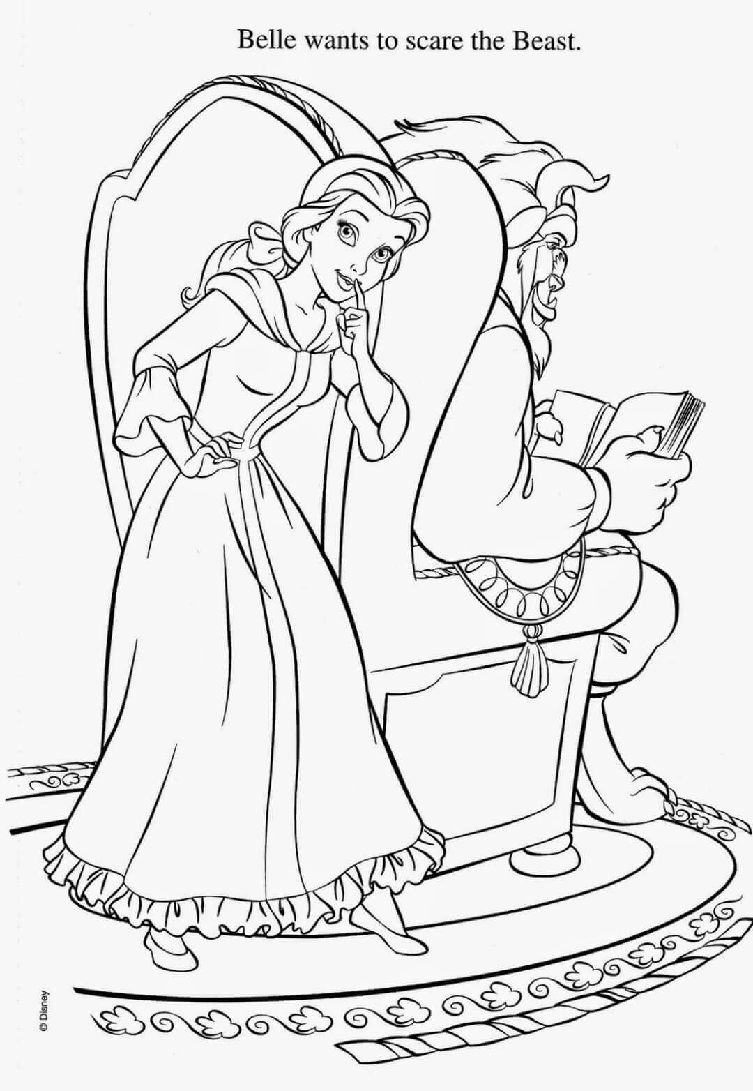 Belle Coloring Pages Printable Coloring Pages FREE