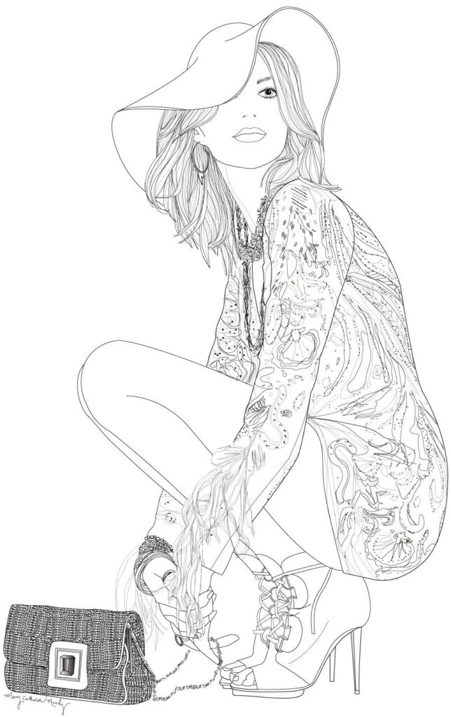 Best 8 Printable Fashion Design Coloring Pages Terbaik 2021