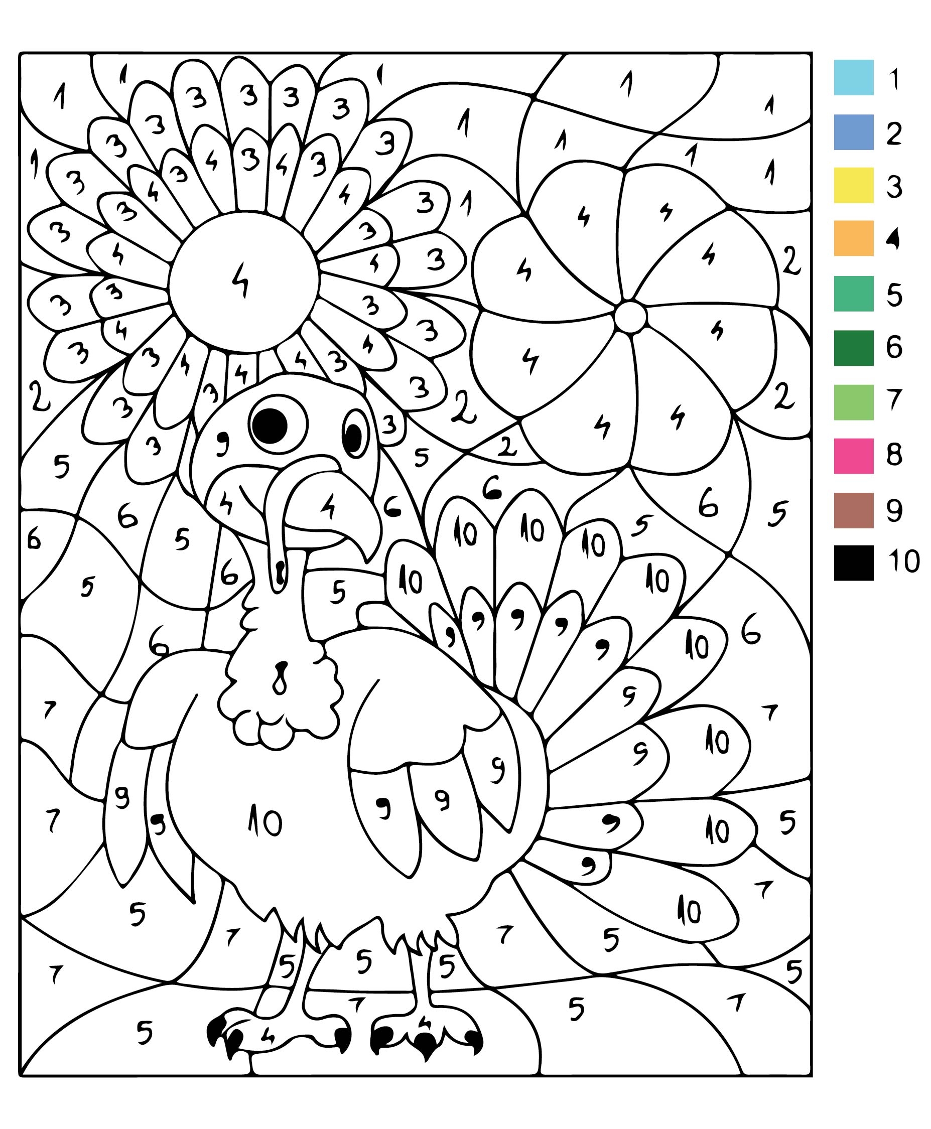 free printable thanksgiving color pages