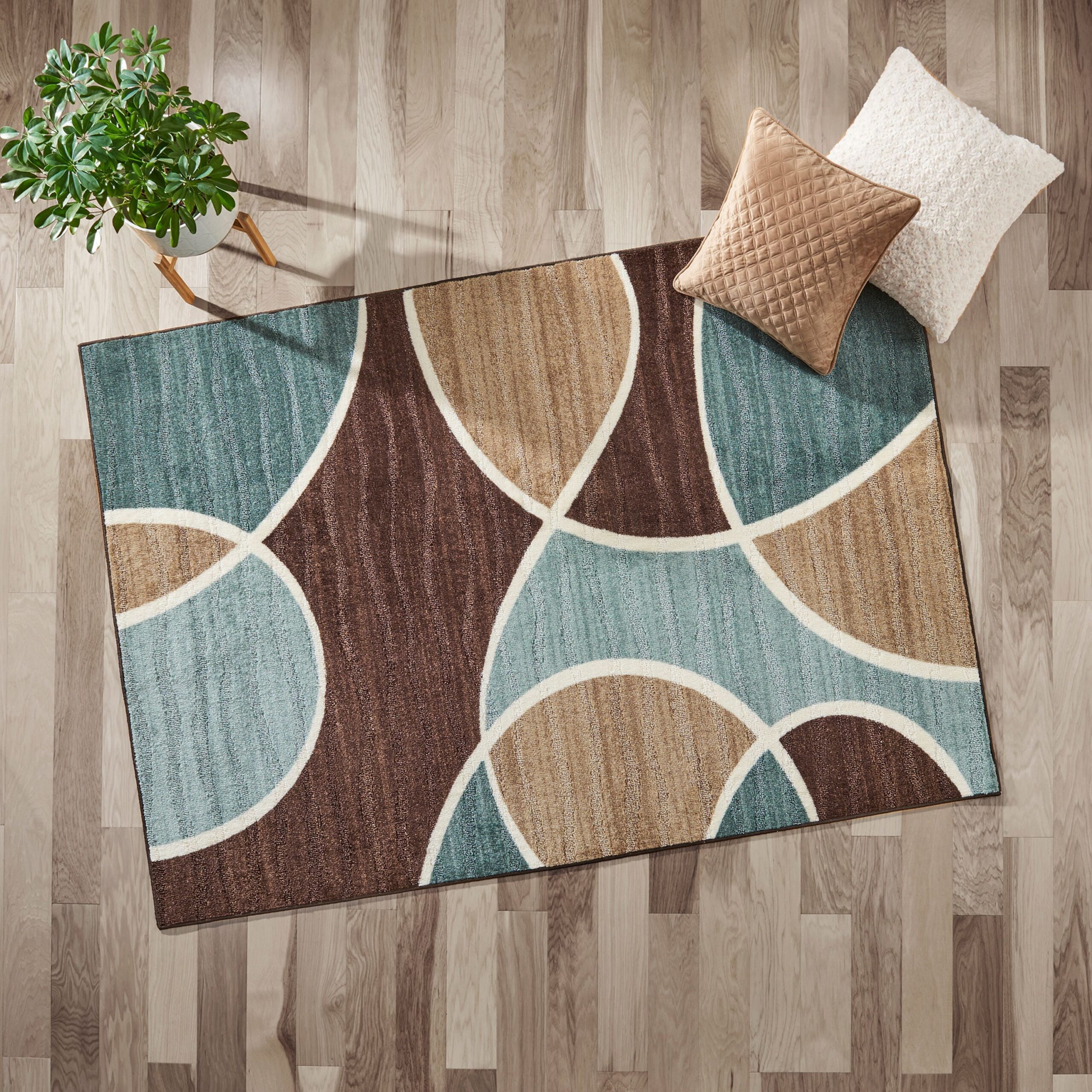 garden print rug