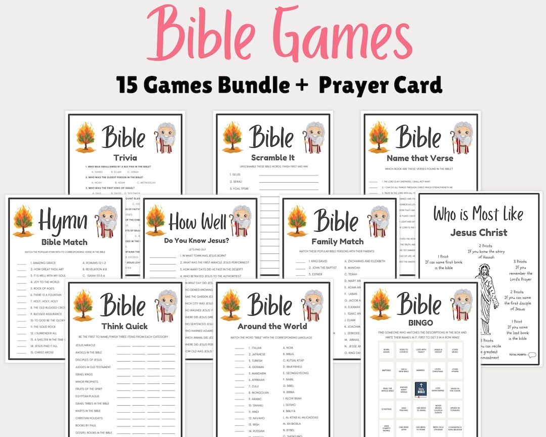 Bible Games Printable Bible Games For Kids Bible Games For Adults 