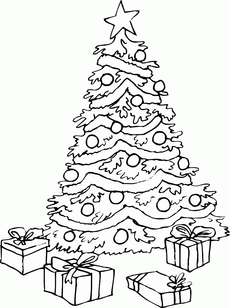 Big Christmas Tree Coloring Pages Coloring Home