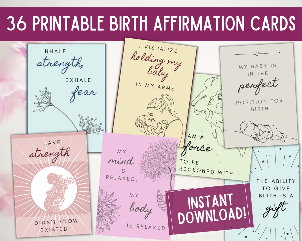 Birth Affirmation Cards Conquering Motherhood