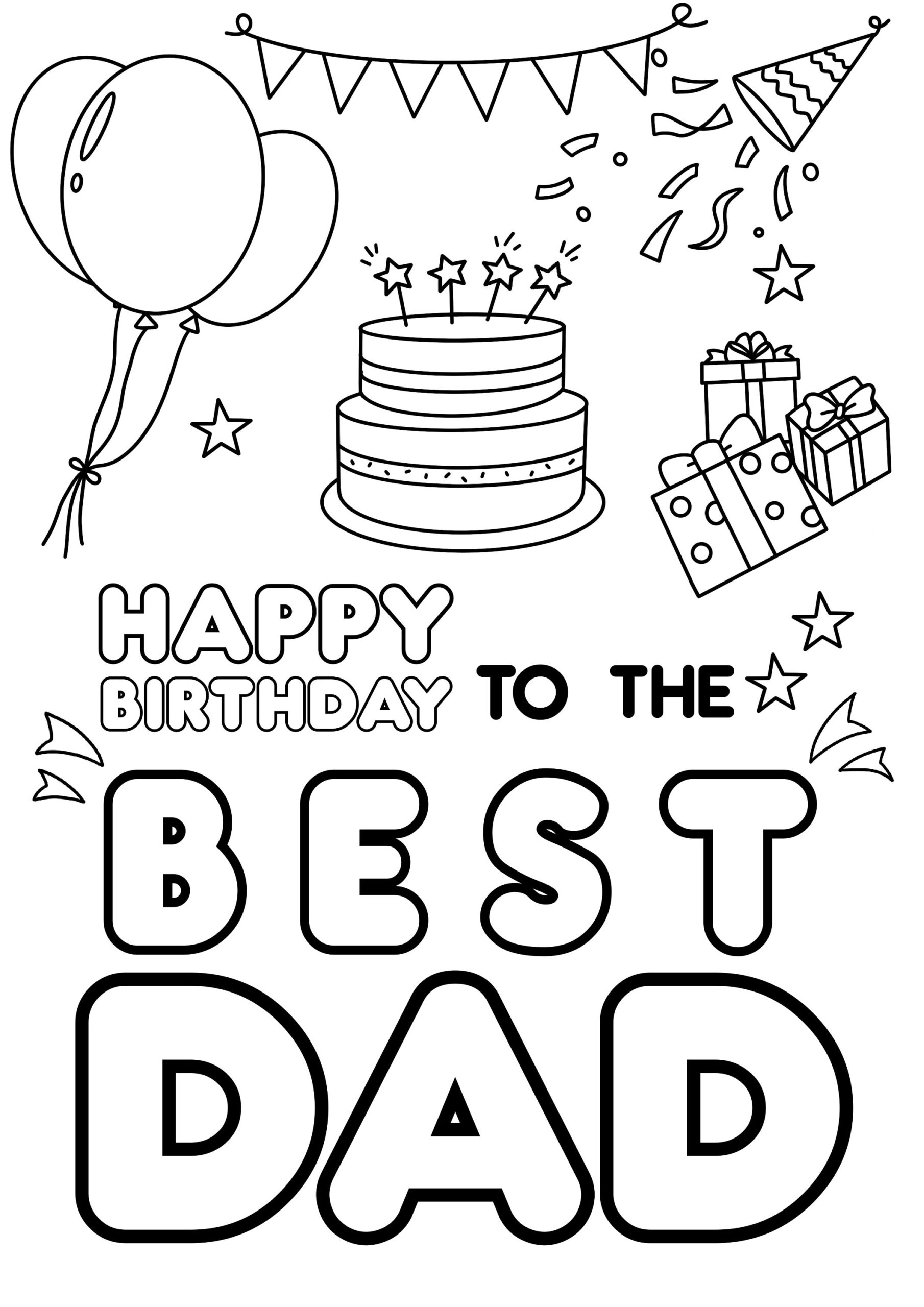 free printable dad birthday card