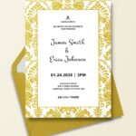 Black And Gold Party Invitation Template In Illustrator Publisher PSD
