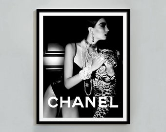 Black And White Fashion Wall Art Poster Etsy