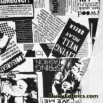 Black And White Newspaper Fashion Print Cotton Lycra FlukyFabrics