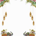 BLANK BACKGROUND ITENARY Mehndi Invitation Bride Gr Digital