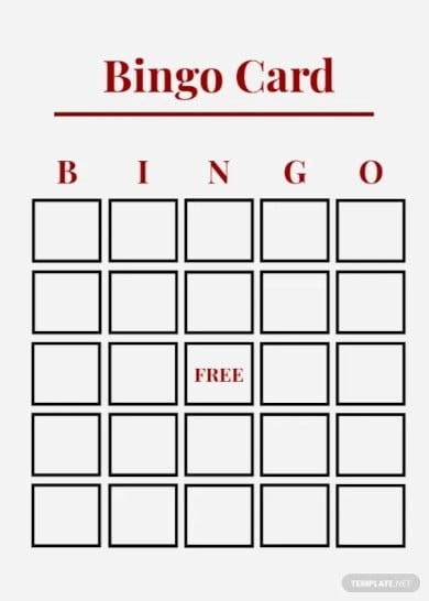 Blank Bingo Template 15 PSD Word PDF Vector EPS Format Download 