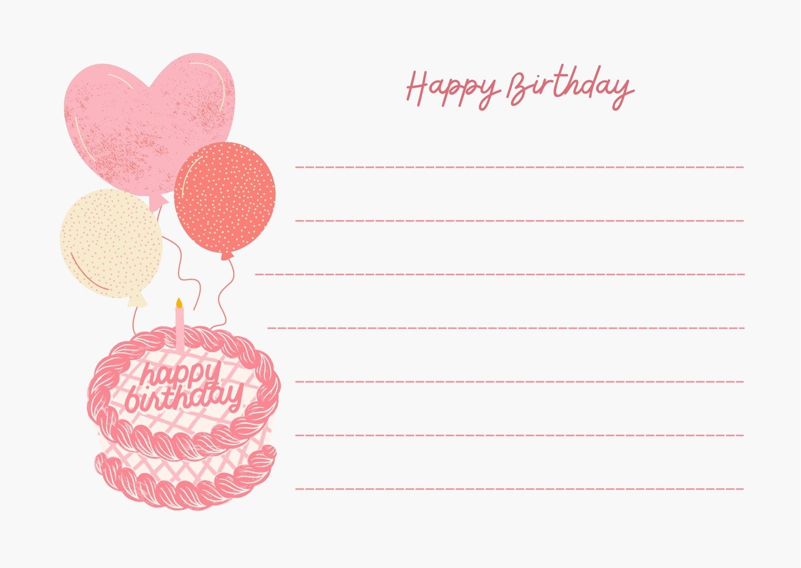 Blank Birthday Cards Printable
