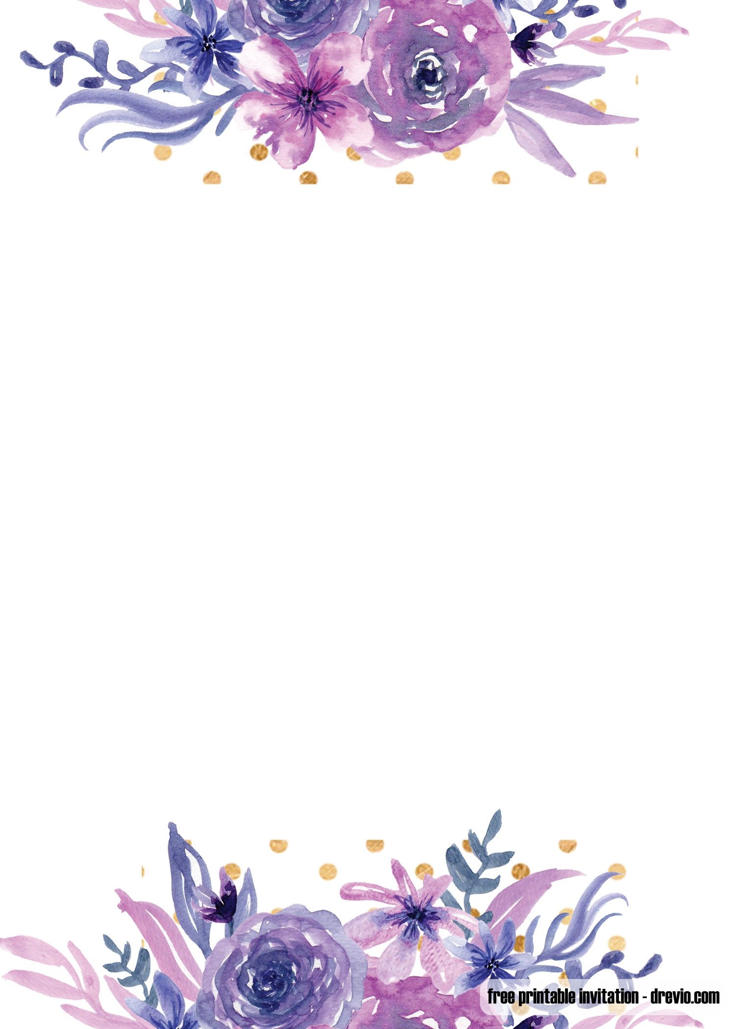 Blank Purple Invitation Template Dev onallcylinders
