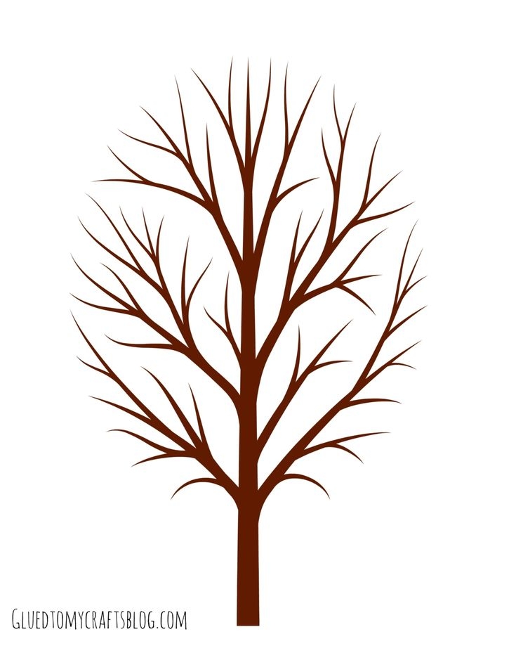 Blank Tree Branch Printable From Glued To My Crafts Cherry Blossom