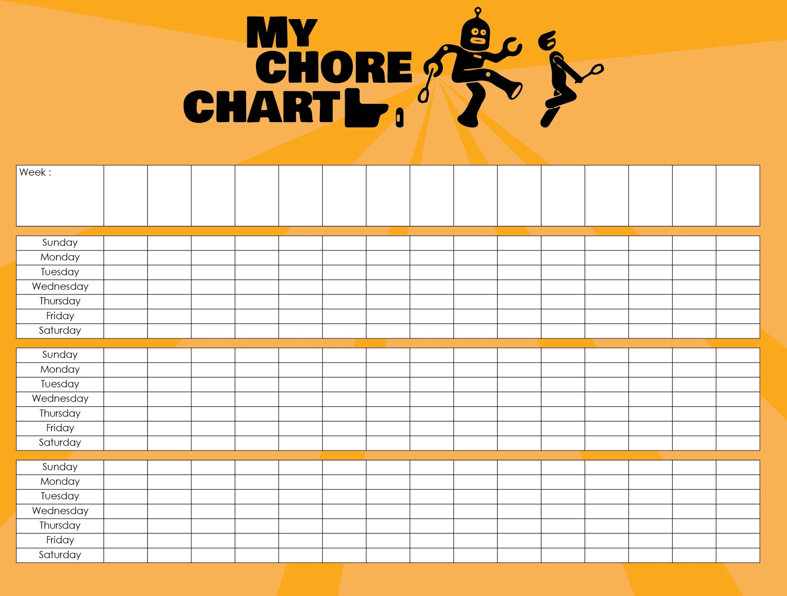 free printable chore chart templates.