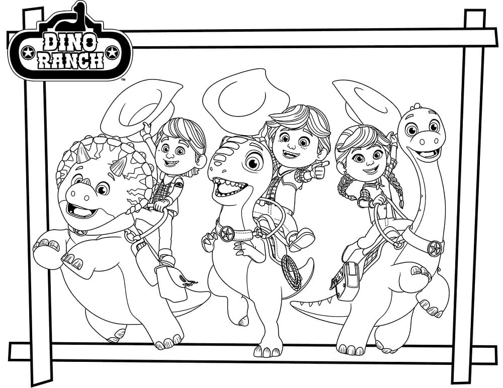 Blitz From Dino Ranch Coloring Page Free Printable Coloring Pages For 