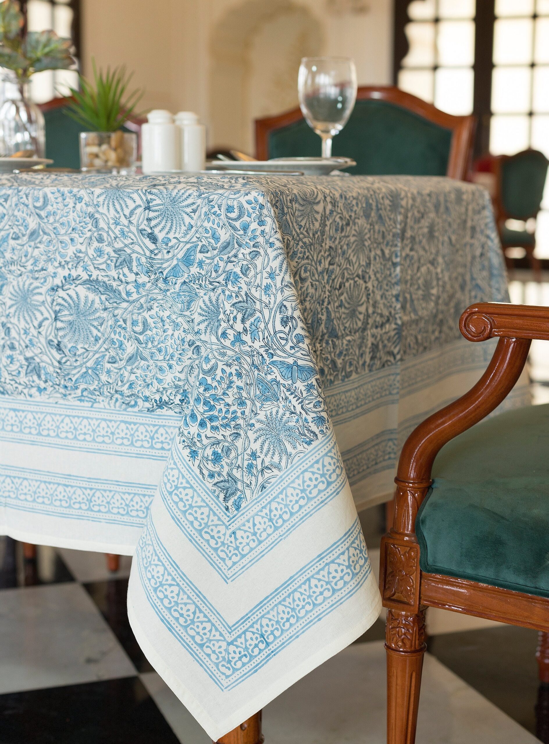 garden print tablecloth
