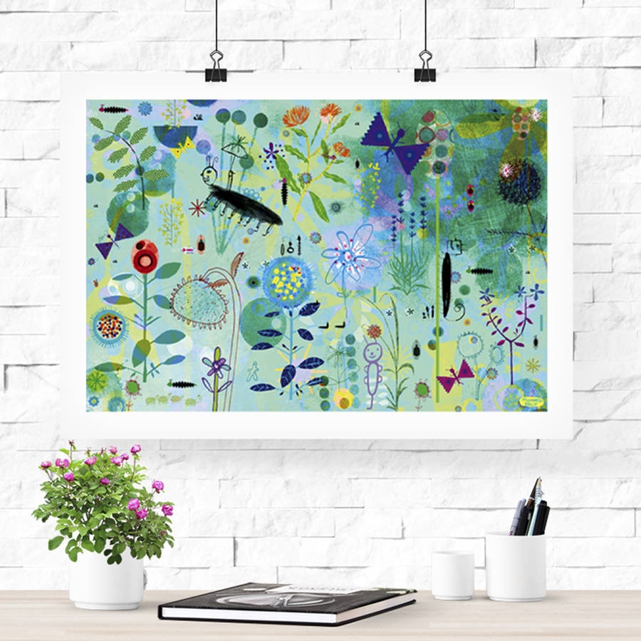 Blue Garden Children 39 s Fine Art Print By Artful Kids 