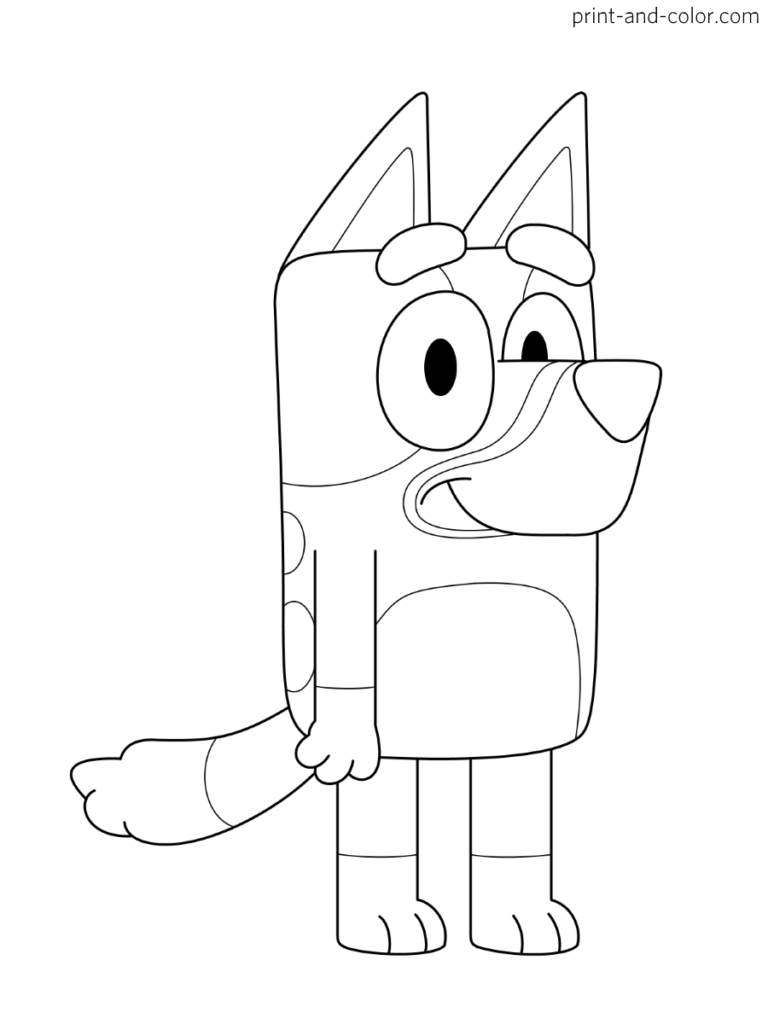 printable coloring pages bluey and bingo