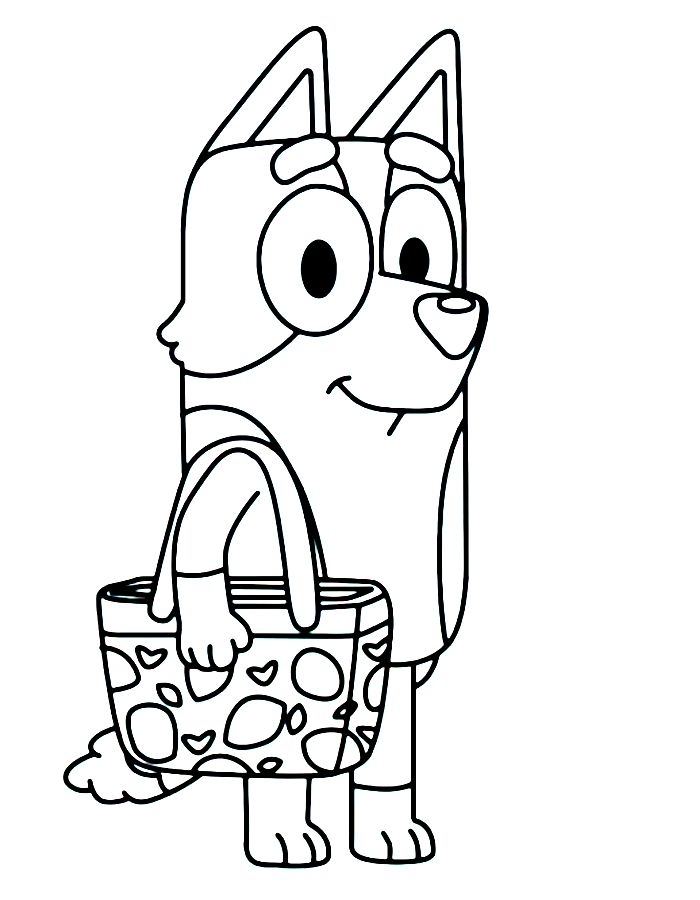 Bluey Coloring Pages Free Printable PDF 