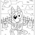 Bluey Halloween Coloring Page Free Printable Coloring Pages