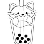 Boba Cat Coloring Page Little Bee Family