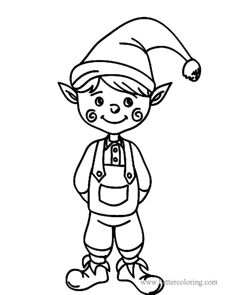 Boy From Elf On The Shelf Coloring Pages Free Printable Coloring Pages