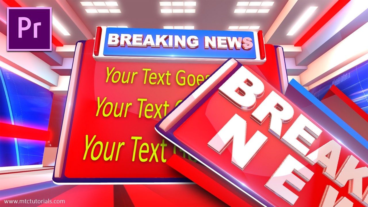 Breaking News Adobe Premiere Template MTC TUTORIALS