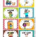 Bright Chevron Job Chart Cards Freebie Classroom Ideas Preschool