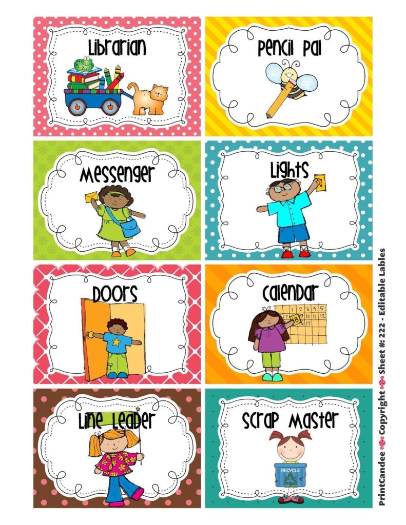 Bright Chevron Job Chart Cards Freebie Classroom Ideas Preschool