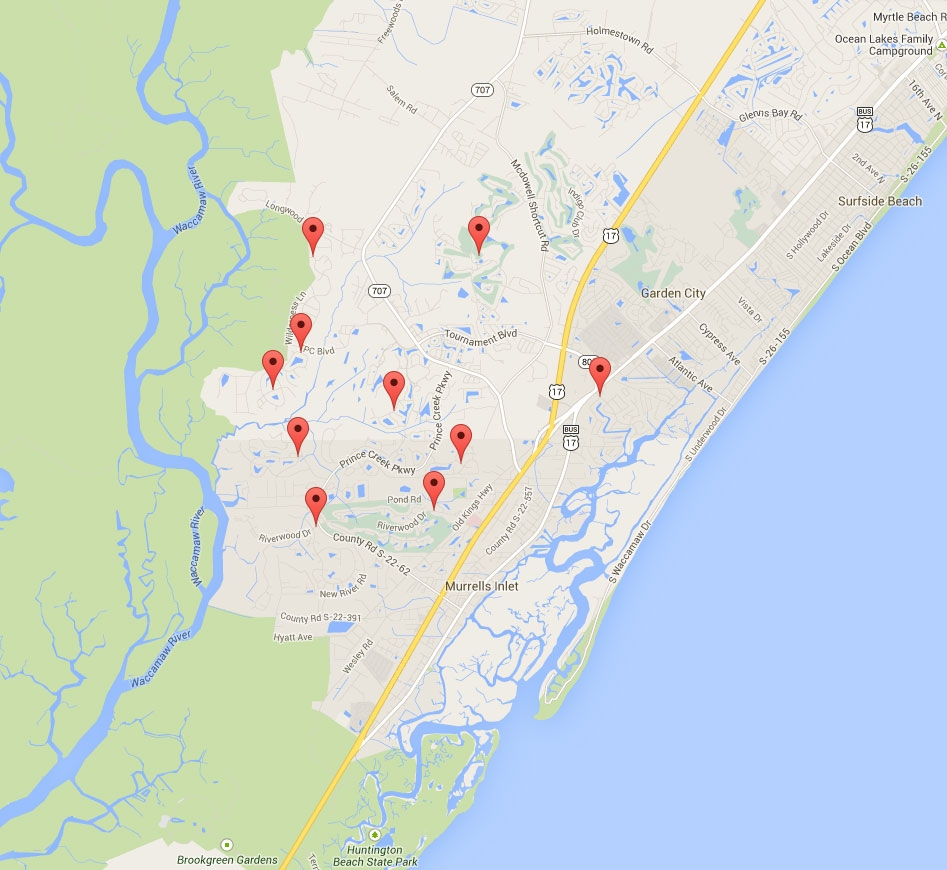 Brookgreen Gardens Printable Map Printable Maps