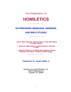 Bsf Homiletics Worksheet PDF Form Fill Out And Sign Printable 